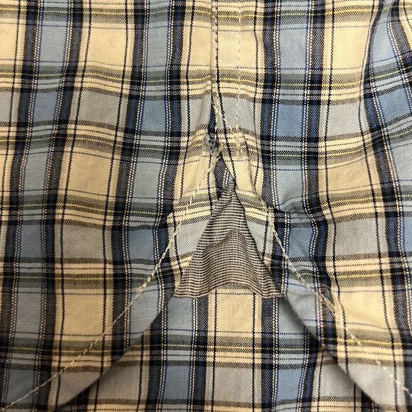 - LACOSTE blue plaid cotton button down L - Picture 7 of 8